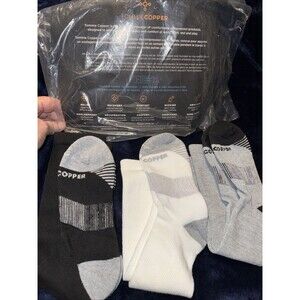 Tommie Copper Comfortable Compression Socks Size M 3 Pair  NWT Unisex
